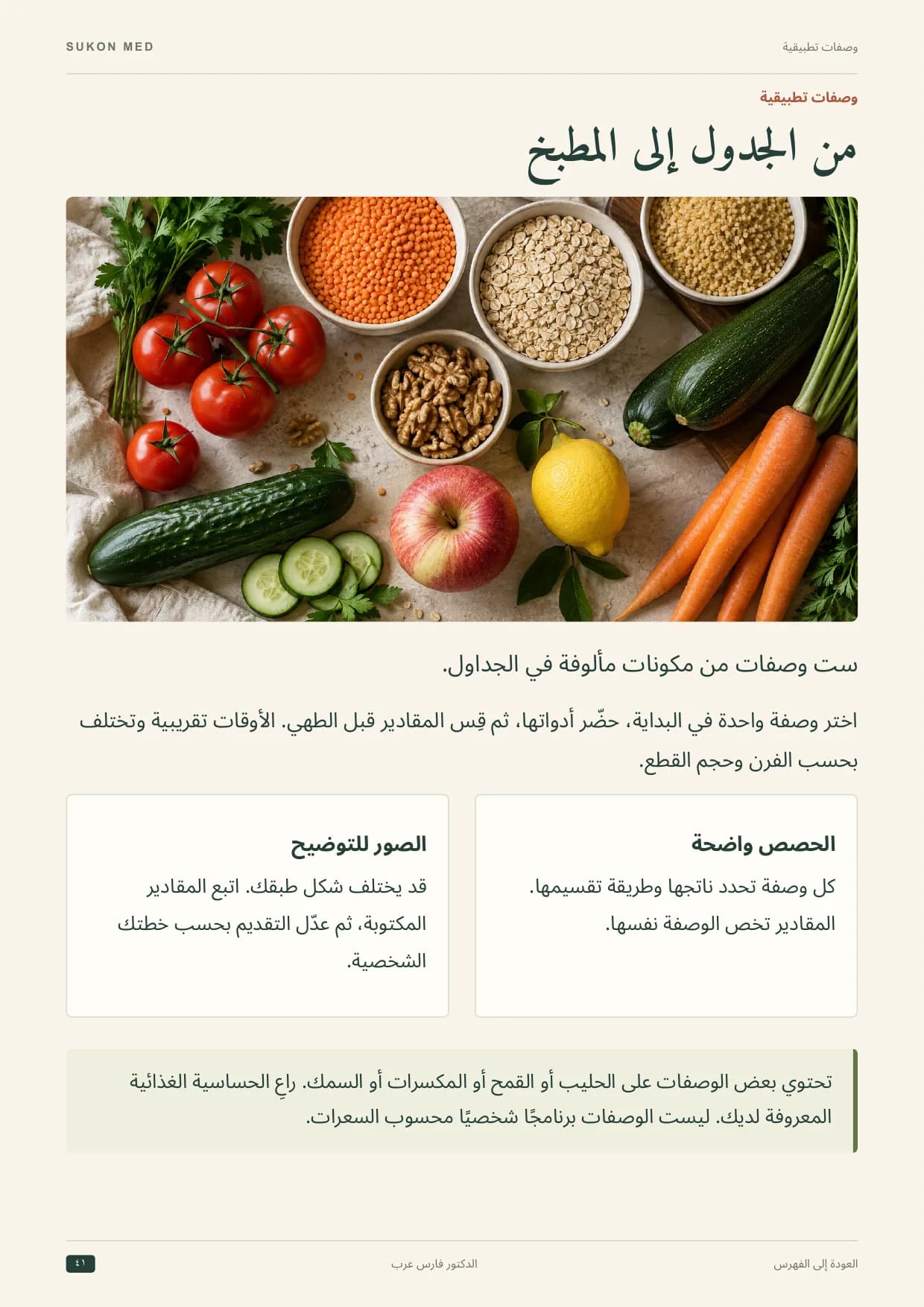 Recipes built from ingredients already in the tables.